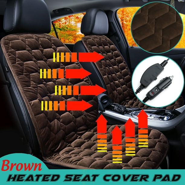 12V Heated Car Seat Cushion with Lumbar Support 4-Claw Plug Hold 4-Direction Between Plug and Socket New 4-Claw Ultra-Tight Fit Plug ObboMed SH-4160F Specially Secured Fitting ObboMed® Group 3-Stage Switch 